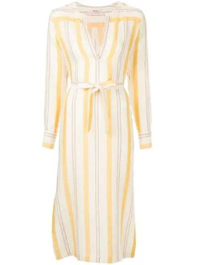 Lemlem Zeritu Striped Shirt Dress In Yellow