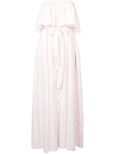 Lemlem Aweke Strapless Maxi Dress In White