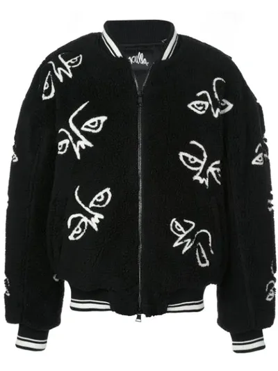 Haculla Facez Bomber Jacket In Black