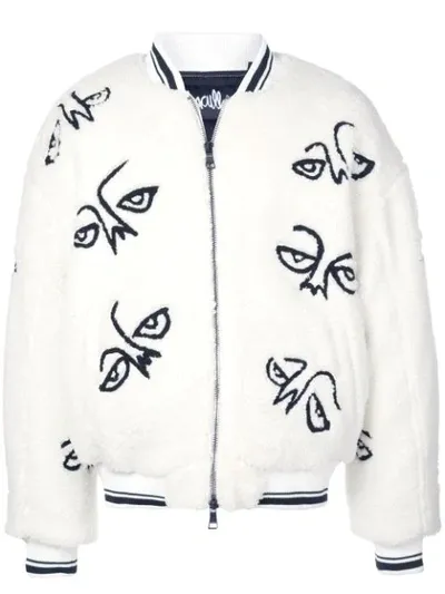 Haculla Facez Bomber Jacket In White