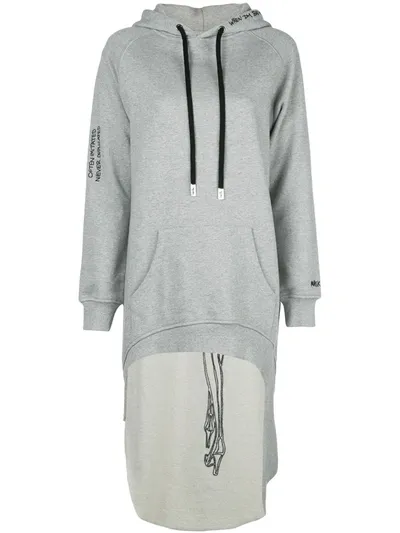 Haculla Pardon Extended Hoodie In Grey