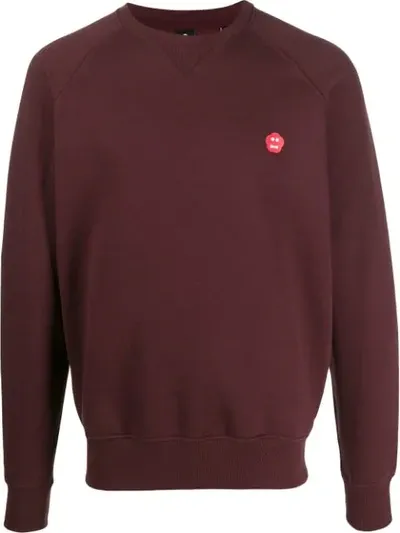 Aspesi Printed Sweatshirt In Red