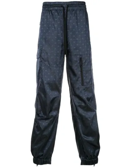 Alexander Wang Monogram Track Pants In Blue