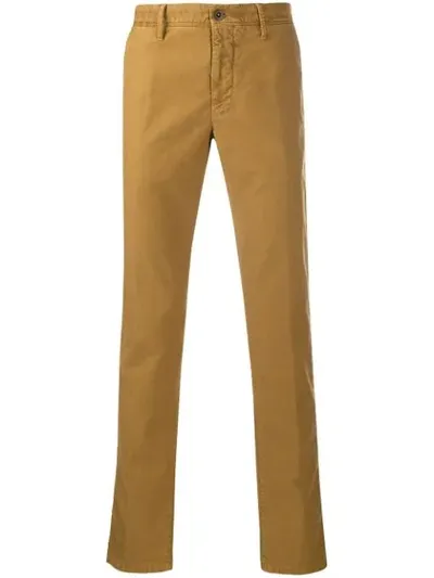 Incotex Slim-fit Chino Trousers In Brown