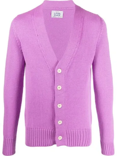 Lc23 Geknöpfter Cardigan In Purple