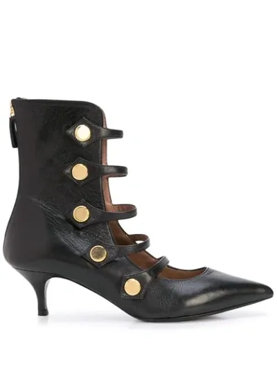 Tabitha Simmons Stud-embellished Kitten Heel Boots In Black