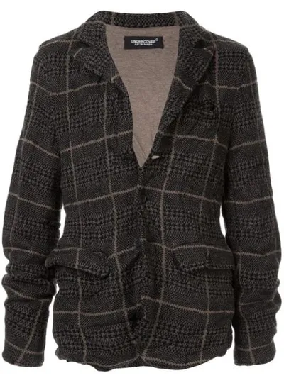 Undercover Check Scrunched Soft Blazer In Brown