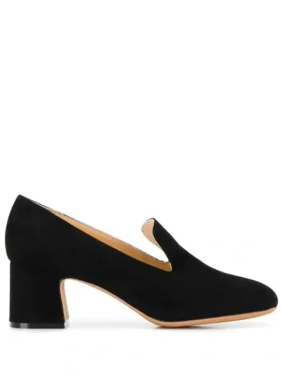 Leqarant Block Heel Loafer Pumps In Black