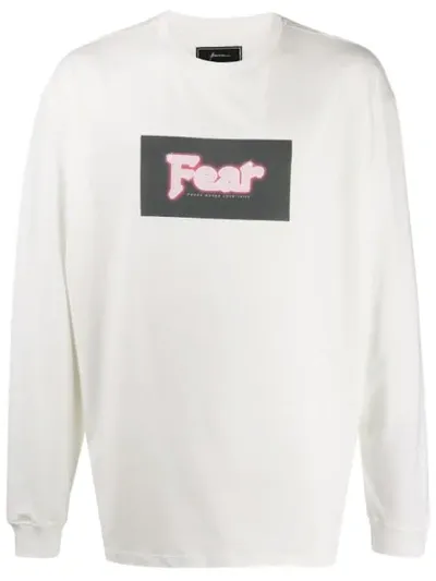 Paura Sweatshirt Mit Grafischem Print In White