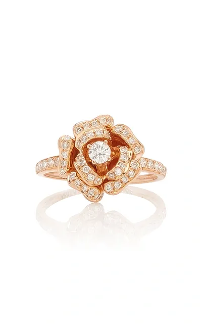 Anita Ko 18k Rose Gold And Diamond Ring In Pink