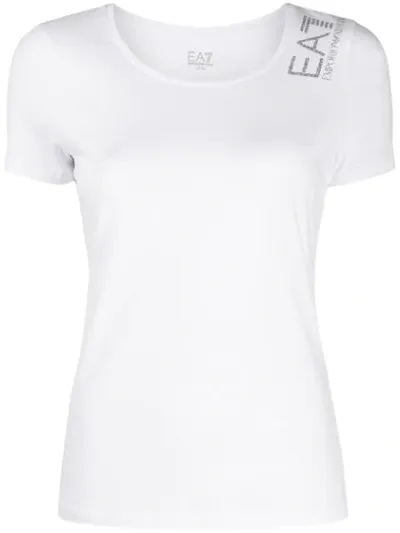 Ea7 Logo Printed T-shirt In White