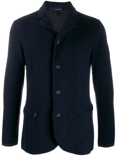 Lardini Single-breasted Fitted Blazer In Black