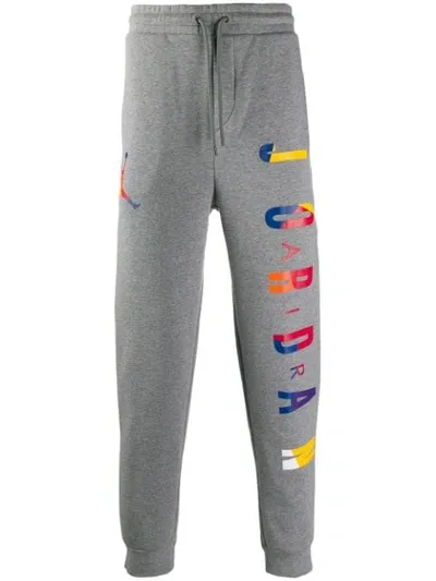 Nike Air Jordan Print Track Trousers In Grey