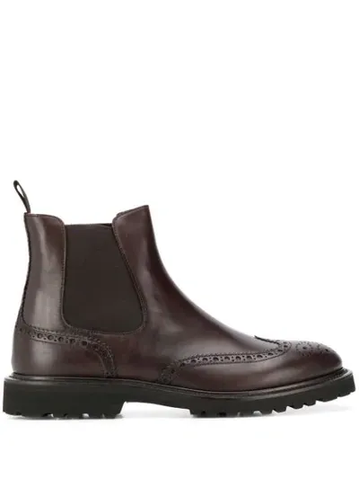 Scarosso Ankle Boots In Brown