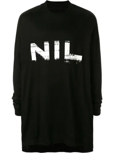 Niløs Nil Print Jersey Top In Black