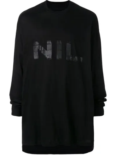 Niløs Nil Print Jersey Top In Black