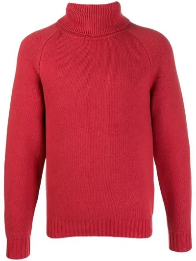 Casablanca Roll-neck Jumper In Red