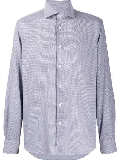 Corneliani Houndstooth Shirt In Blue