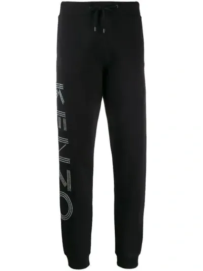 Kenzo Logo Print Track Pants In Black