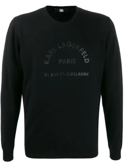 Karl Lagerfeld Rue St Guillaume Sweatshirt In Black