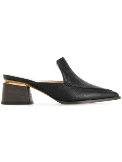 Nicholas Kirkwood Beya Textured-leather Mules In Black