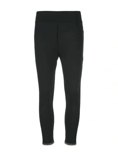 Burberry Black Ring-pierced Ankle Leggings