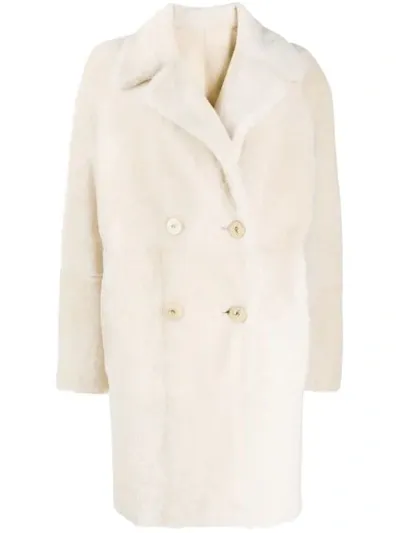 Drome Reversible Double-breasted Coat In Neutrals