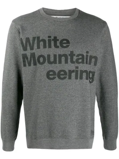 White Mountaineering Logo Print Sweatshirt In Grey