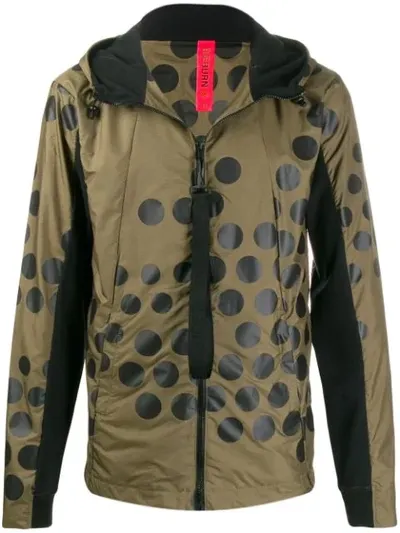 Raeburn Dot Print Hooded Jacket In Green