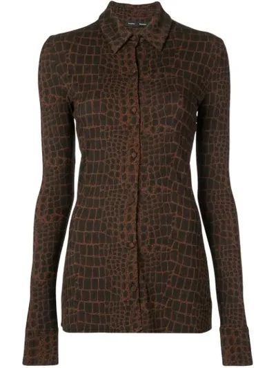 Proenza Schouler Snake-print Shirt In Brown