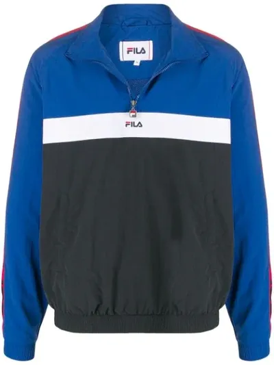 Fila Colour-blocked Sport Jacket In Blue