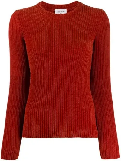 Wood Wood Regina Velour Jumper In Red