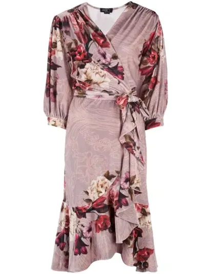 Patbo Floral Print Wrap Dress In Pink