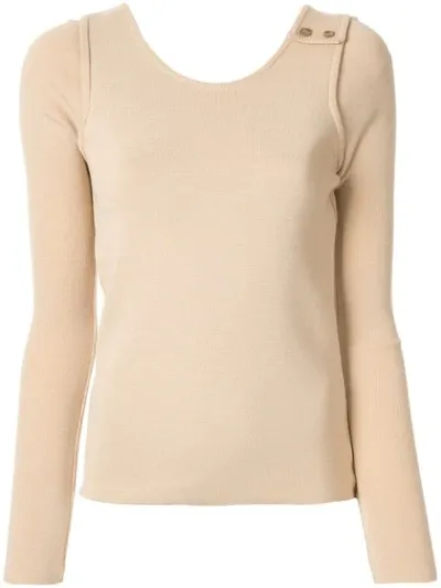 Muller Of Yoshiokubo Fine Knit Sweater In Neutrals