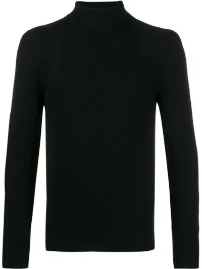 Drumohr Roll Neck Jumper In Black