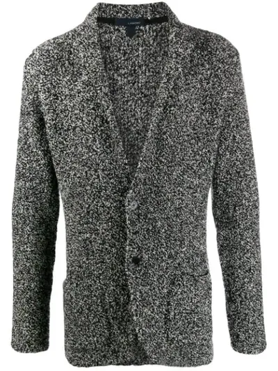 Lardini Button Knit Blazer In Black