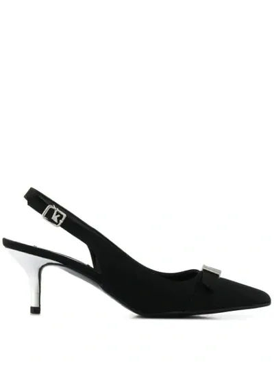 Karl Lagerfeld Manoir Kitten Heel Pumps In Black