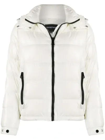 Duvetica Hooded Puffer Jacket In White