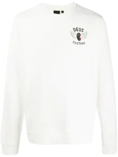 Deus Ex Machina Script Print Jumper In White