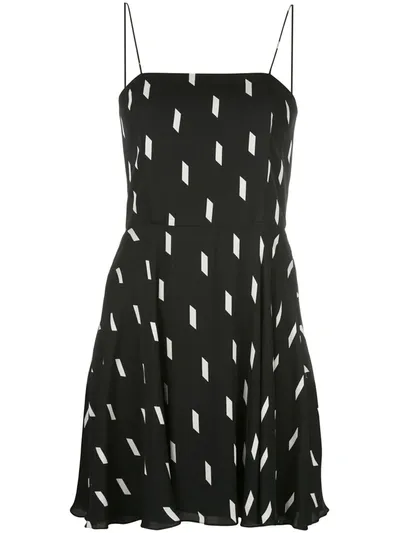 Alice And Olivia Glinda Spaghetti Strap Minidress In Black