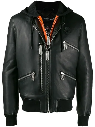 Philipp Plein Bomber Jacket In Black