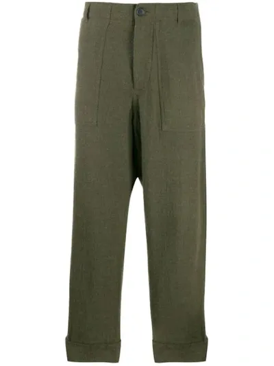 Nanushka Slim-fit Japanese Trousers In Green