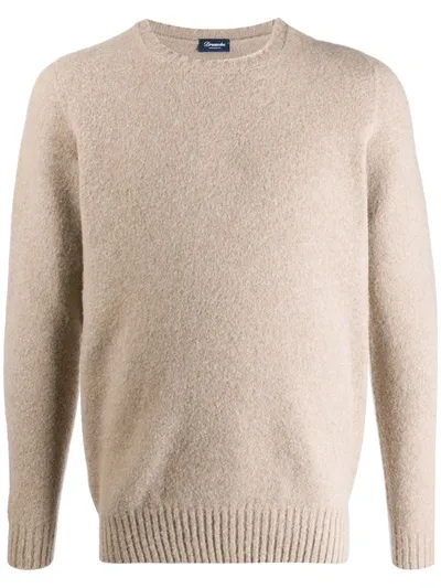 Drumohr Soft Knit Jumper In Neutrals