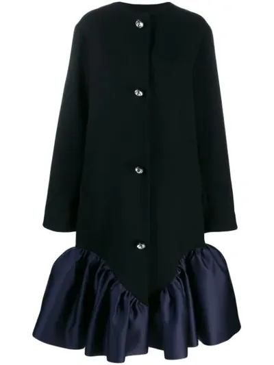 Christopher Kane Cupcake Twill Coat In Black