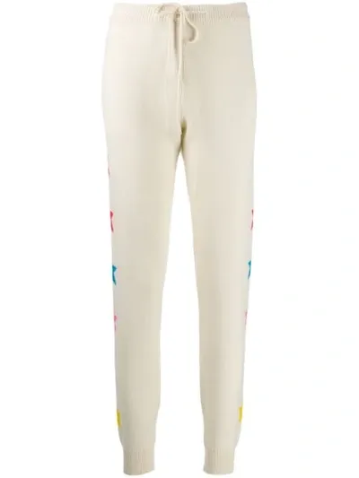 Chinti & Parker Star Print Knitted Trousers In Neutrals