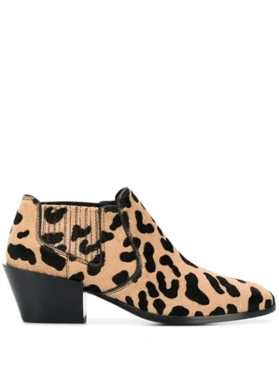 Tod's Leopard Pattern Boots In Multi