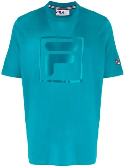 Fila Logo Print T-shirt In Blue