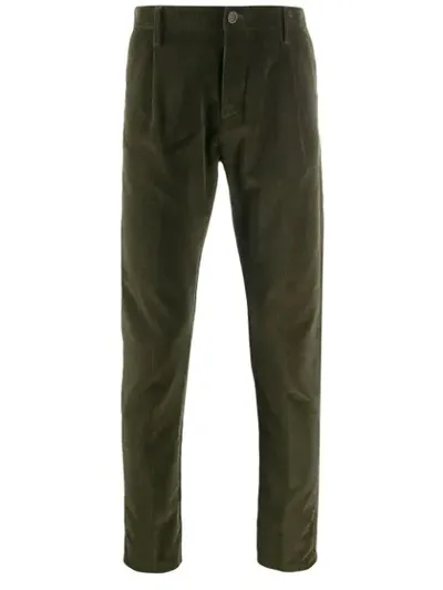 Fortela Corduroy Straight Leg Trousers In Green