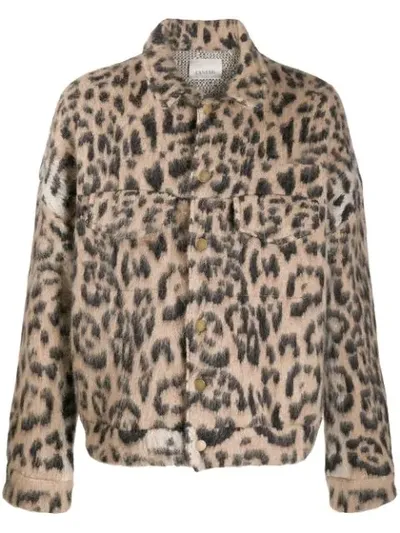 Laneus Animal Print Jacket In Neutrals