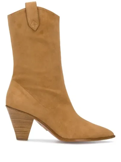 Aquazzura Saint Honore' Bootie 70 In Neutrals